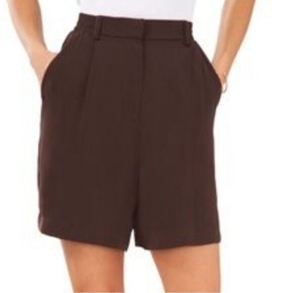 ✨ Halogen Women’s Brown Trouser Shorts Elastic Waistband 2X NWT - Picture 2 of 14